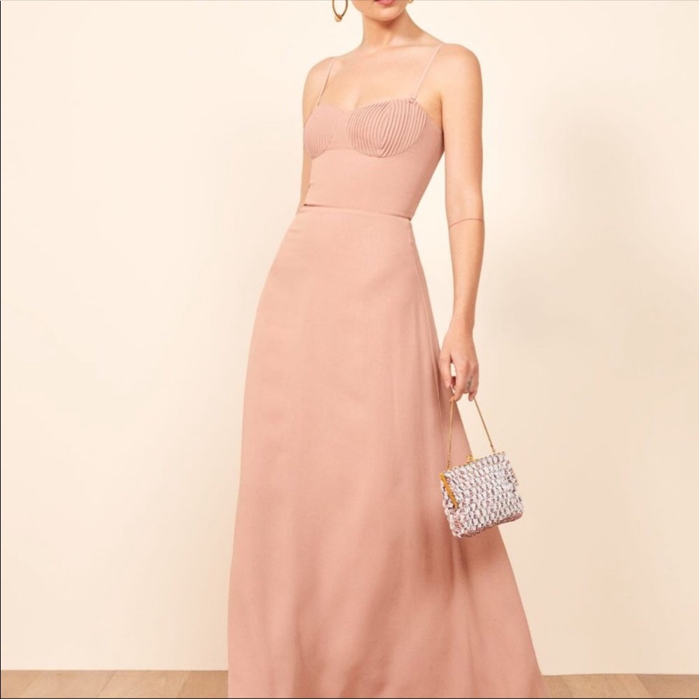 Reformation Riesling Dress in Blush